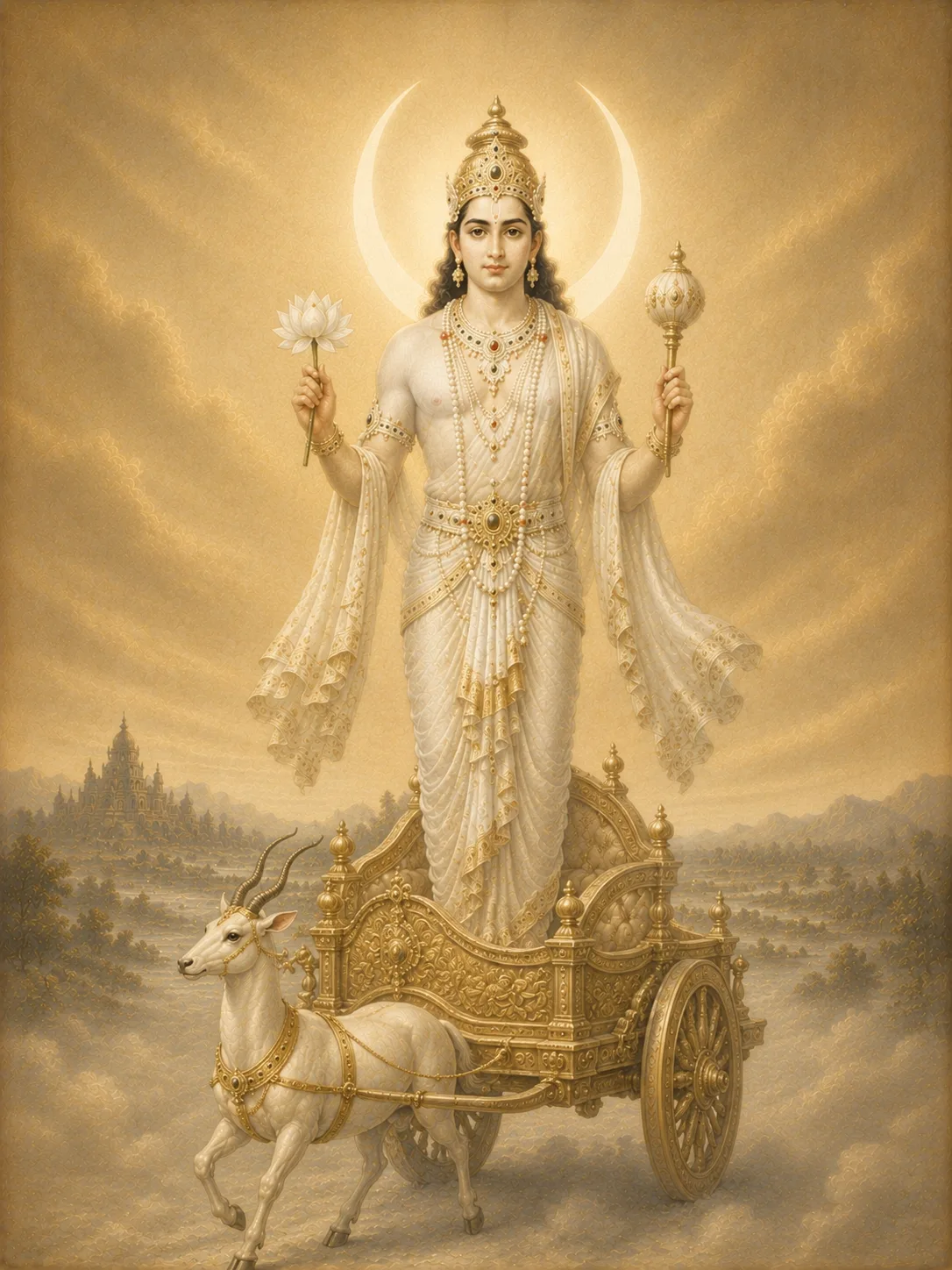 Moon — Lord Shiva & Parvati